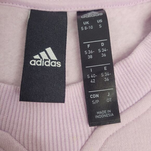 ADIDAS sweatshirt aeropink colorblock‎ boxy crop top S - Picture 5 of 12